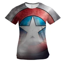 Женская 3D футболка Captain America