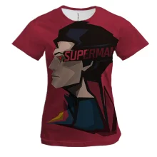 Жіноча 3D футболка Superman у полігональному стилі