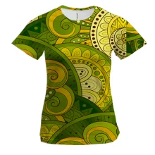 Жіноча 3D футболка Green mandala