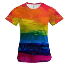 Жіноча 3D футболка Rainbow Abstraction 5