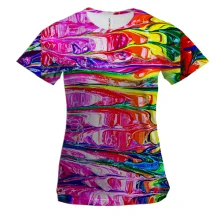 Жіноча 3D футболка Rainbow abstraction