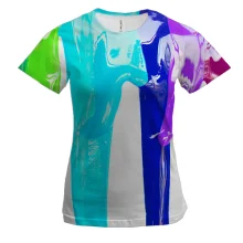 Жіноча 3D футболка Rainbow streaks