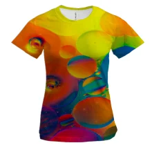Жіноча 3D футболка Rainbow drops 2