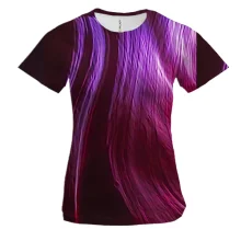Женская 3D футболка Neon strands