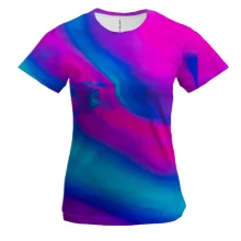 Жіноча 3D футболка Neon streaks