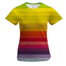 Жіноча 3D футболка Multicolor horizontal stripes