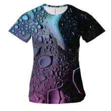 Женская 3D футболка Water drop abstraction