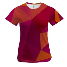 Женская 3D футболка Abstraction low polly