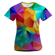 Жіноча 3D футболка Multicolored low poly.