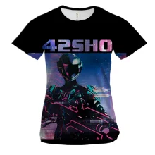 Женская 3D футболка 42SHO робот с оружием
