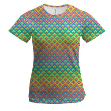 Женская 3D футболка Rainbow pattern