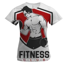 Женская 3D футболка Fitness Club.