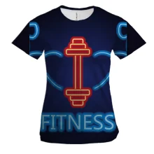 Женская 3D футболка Fitness.