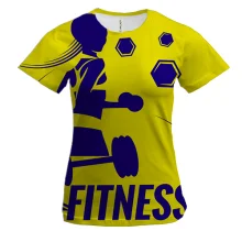 Жіноча 3D футболка Fitness Girl з дівчиною, що біжить