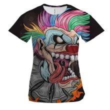 Женская 3D футболка Crazy Clown