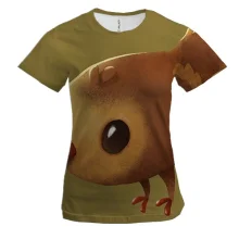 Женская 3D футболка Brown bird