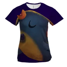 Женская 3D футболка Bird with bow tie