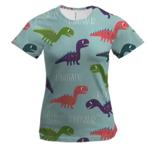 Женская 3D футболка Dinosaur pattern