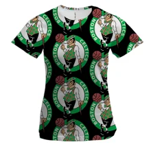 Женская 3D футболка Boston Celtics с эмблемами