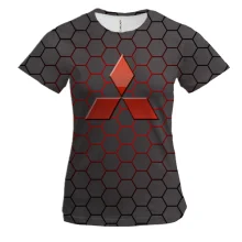 Жіноча 3D футболка Mitsubishi (armor)
