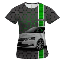 Женская 3D футболка Skoda Octavia
