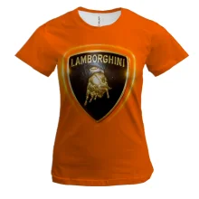 Женская 3D футболка Lamborghini (Orange)