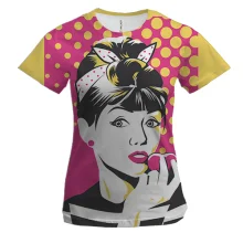 Женская 3D футболка Lovely girl Pop art