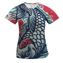 Женская 3D футболка Koi Art