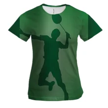 Женская 3D футболка Tennis player Silhouette