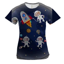 Женская 3D футболка Kids Astronauts