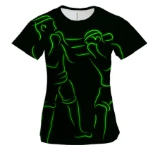 Жіноча 3D футболка Boxers Green line
