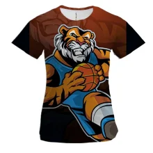 Жіноча 3D футболка Tiger Basketball player