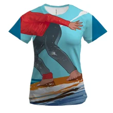 Женская 3D футболка Board Surfer