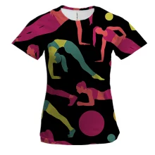 Женская 3D футболка Girl Fitness pattern
