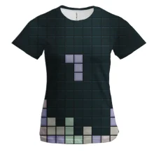 Жіноча 3D футболка Tetris game