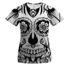 Женская 3D футболка Skull Graphic Art