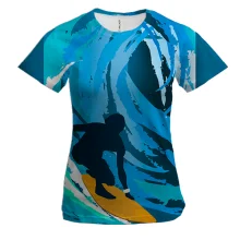 Жіноча 3D футболка Surfer Art