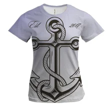 Женская 3D футболка Ship Anchor