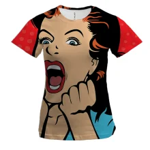 Женская 3D футболка Screaming Pop Art