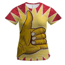 Женская 3D футболка Rasta Hand Pop Art