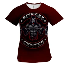 Женская 3D футболка Gorilla Fitness Center