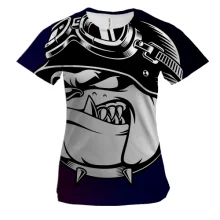 Женская 3D футболка Bulldog head pop art