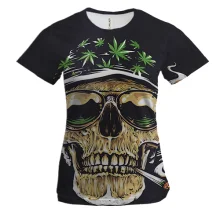 Жіноча 3D футболка Rasta Skull