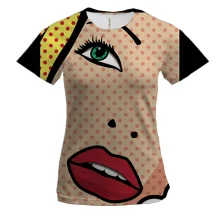 Жіноча 3D футболка Girl Pop Art