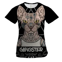 Женская 3D футболка Gangster Cat