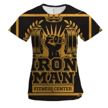 Жіноча 3D футболка Iron Man Fitness Center