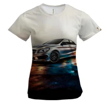 Жіноча 3D футболка Mercedes CLA