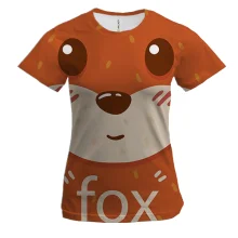 Женская 3D футболка Fox