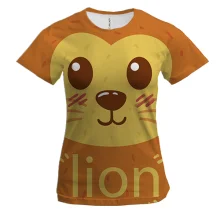 Женская 3D футболка Lion