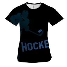 Женская 3D футболка Dark hockey